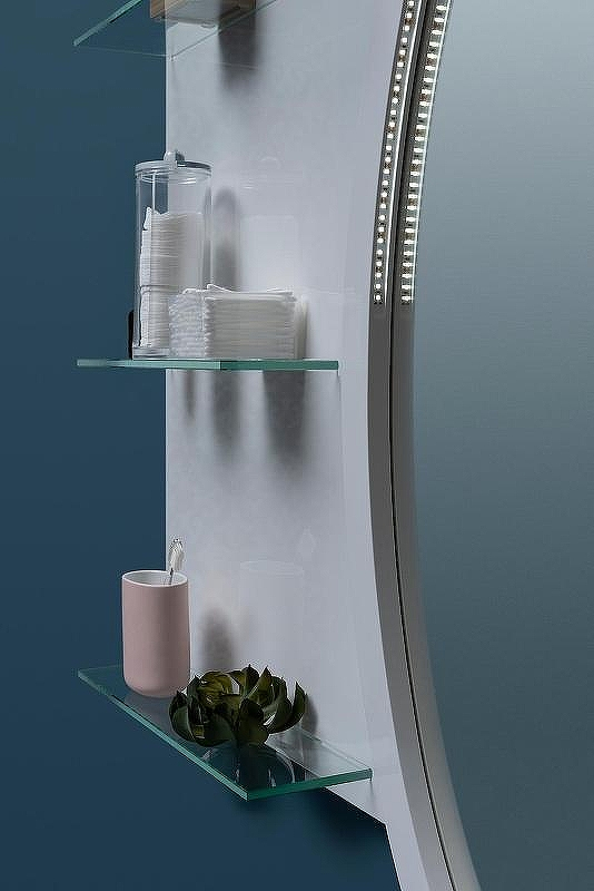 Зеркало Aquanet Опера 70 212365 с полкой с подсветкой Белое, купить, цена, заказать, магазин, доставка, скидка, промокод, купить, цена, заказать, магазин, доставка, скидка, промокод