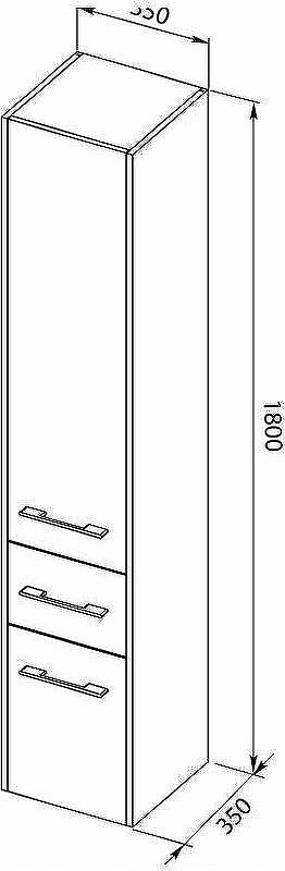 Шкаф пенал Aquanet Августа 35 L 245754 подвесной Белый, купить, цена, заказать, магазин, доставка, скидка, промокод, купить, цена, заказать, магазин, доставка, скидка, промокод