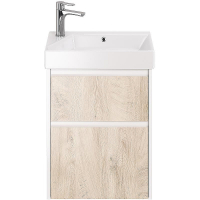 Тумба под раковину Dreja Slim 55 99.0500 подвесная Дуб кантри Белый глянец, купить, цена, заказать, магазин, доставка, скидка, промокод, купить, цена, заказать, магазин, доставка, скидка, промокод