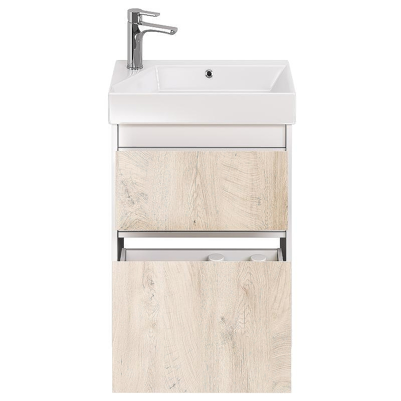 Тумба под раковину Dreja Slim 55 99.0500 подвесная Дуб кантри Белый глянец, купить, цена, заказать, магазин, доставка, скидка, промокод, купить, цена, заказать, магазин, доставка, скидка, промокод