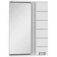 Зеркало со шкафом Aquanet Доминика 60 171918 с подсветкой R Белое, купить, цена, заказать, магазин, доставка, скидка, промокод, купить, цена, заказать, магазин, доставка, скидка, промокод