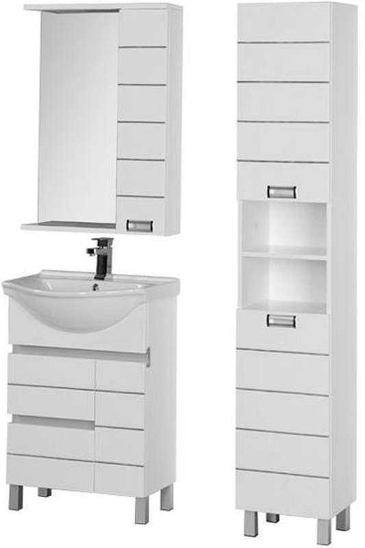 Зеркало со шкафом Aquanet Доминика 60 171918 с подсветкой R Белое, купить, цена, заказать, магазин, доставка, скидка, промокод, купить, цена, заказать, магазин, доставка, скидка, промокод