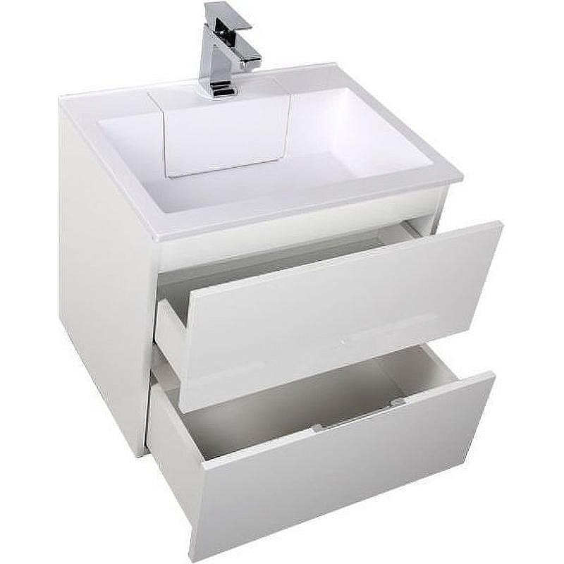 Тумба с раковиной Aquanet Алвита 60 213095 подвесная Белый глянец, купить, цена, заказать, магазин, доставка, скидка, промокод, купить, цена, заказать, магазин, доставка, скидка, промокод
