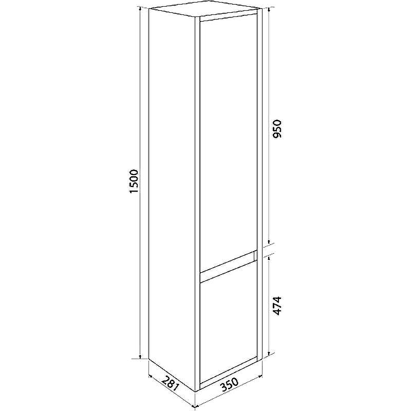 Шкаф пенал Iddis Esper 35 ESP35W0i97 подвесной Белый, купить, цена, заказать, магазин, доставка, скидка, промокод, купить, цена, заказать, магазин, доставка, скидка, промокод