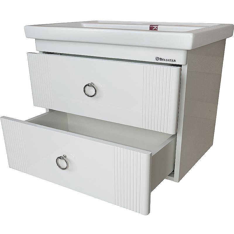 Тумба под раковину Bellezza Виана 60 4633809270013 подвесная Белая, купить, цена, заказать, магазин, доставка, скидка, промокод, купить, цена, заказать, магазин, доставка, скидка, промокод