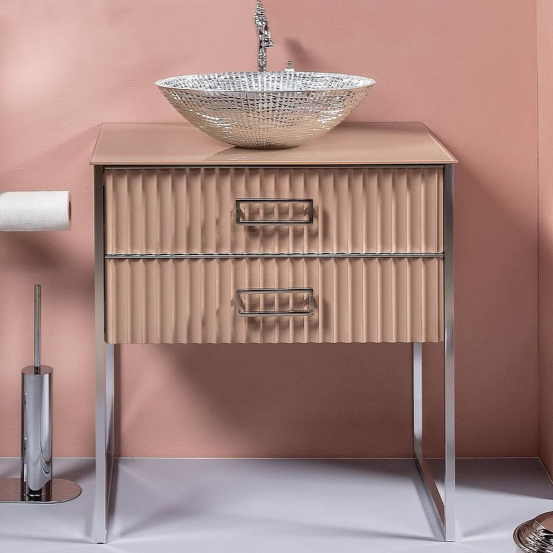 Тумба под раковину Boheme Armadi Art Monaco 80 867-080-CPCR Капучино глянец Хром, купить, цена, заказать, магазин, доставка, скидка, промокод, купить, цена, заказать, магазин, доставка, скидка, промокод