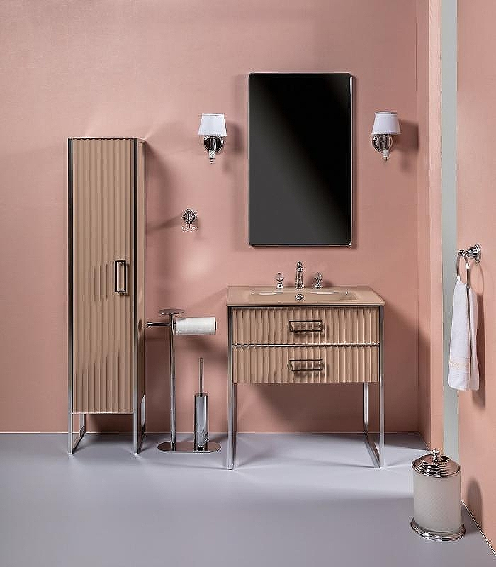 Тумба под раковину Boheme Armadi Art Monaco 80 867-080-CPCR Капучино глянец Хром, купить, цена, заказать, магазин, доставка, скидка, промокод, купить, цена, заказать, магазин, доставка, скидка, промокод