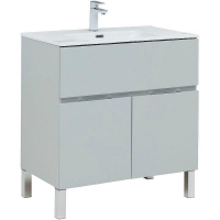 Тумба под раковину Aquanet Алвита New 80 277552 Серая матовая, купить, цена, заказать, магазин, доставка, скидка, промокод, купить, цена, заказать, магазин, доставка, скидка, промокод