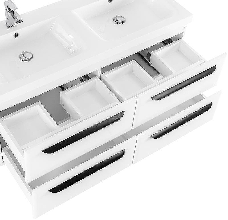 Тумба под раковину Cezares Eco 120 ECO-1200-4C-SO-2-BO подвесная Bianco Opaco, купить, цена, заказать, магазин, доставка, скидка, промокод, купить, цена, заказать, магазин, доставка, скидка, промокод