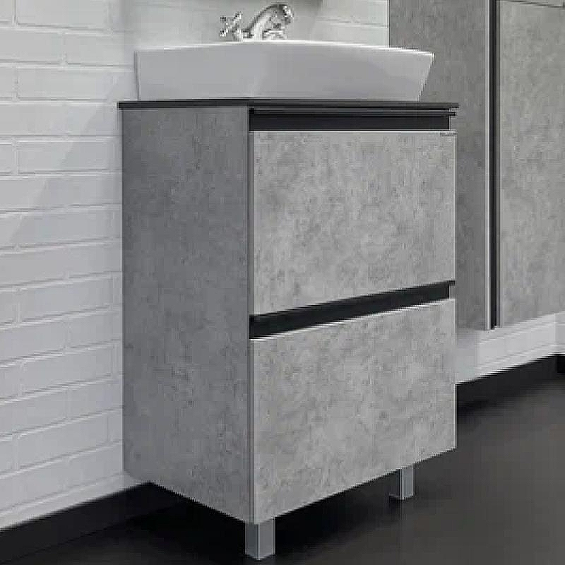 Тумба с раковиной Comforty Эдинбург 60Н 00-00004763 Бетон светлый, купить, цена, заказать, магазин, доставка, скидка, промокод, купить, цена, заказать, магазин, доставка, скидка, промокод