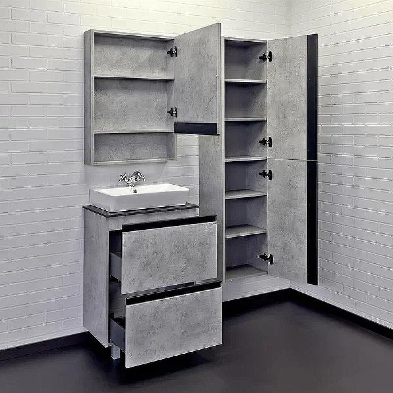 Тумба с раковиной Comforty Эдинбург 60Н 00-00004763 Бетон светлый, купить, цена, заказать, магазин, доставка, скидка, промокод, купить, цена, заказать, магазин, доставка, скидка, промокод