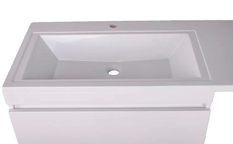 Тумба под раковину Style Line Даллас Люкс Plus 140 L СС-00002337 подвесная Белый глянец, купить, цена, заказать, магазин, доставка, скидка, промокод, купить, цена, заказать, магазин, доставка, скидка, промокод