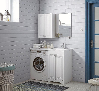 Тумба под раковину Corozo Леон 110 SD-00000890 Белая матовая