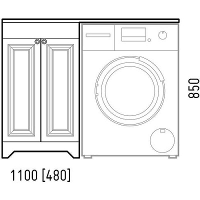 Тумба под раковину Corozo Леон 110 SD-00000890 Белая матовая