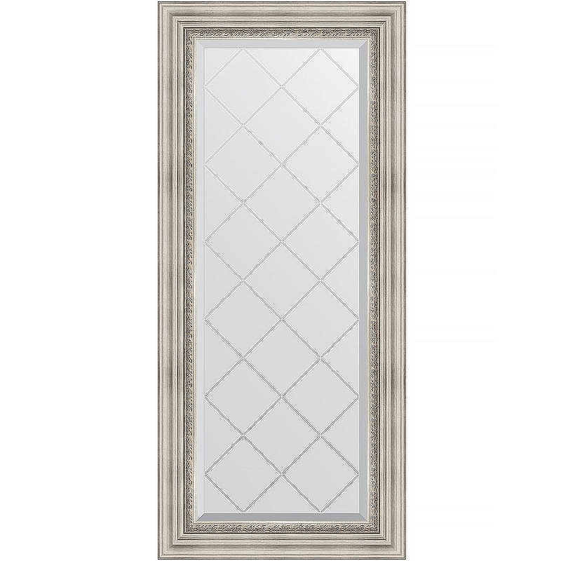 Зеркало Evoform Exclusive-G 126х56 BY 4061 с гравировкой в багетной раме - Римское серебро 88, купить, цена, заказать, магазин, доставка, скидка, промокод, купить, цена, заказать, магазин, доставка, скидка, промокод