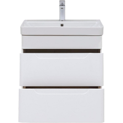 Тумба с раковиной Aquanet София 60 274194 подвесная Белый глянец