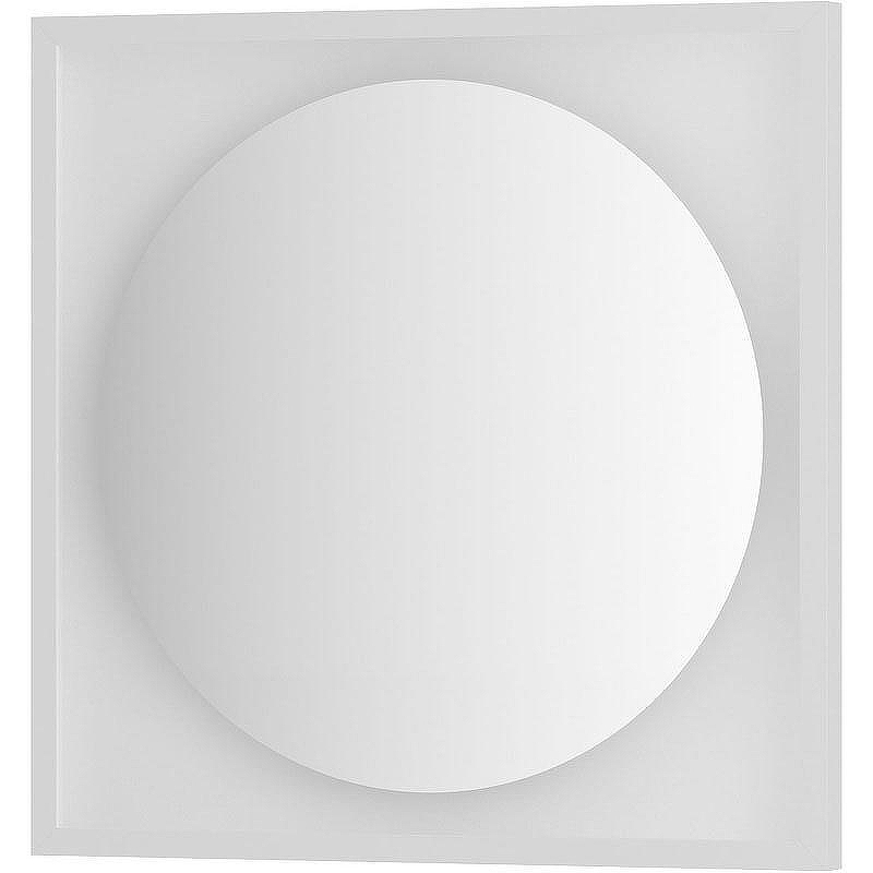 Зеркало Defesto Eclipce 60х60 DF 2226 с подсветкой 12W-4500К/в багетной раме/Без выключателя/Нейтральный белый свет/Белая рама, купить, цена, заказать, магазин, доставка, скидка, промокод, купить, цена, заказать, магазин, доставка, скидка, промокод