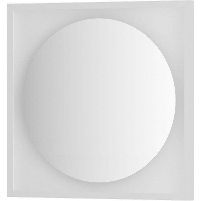 Зеркало Defesto Eclipce 60х60 DF 2226 с подсветкой 12W-4500К/в багетной раме/Без выключателя/Нейтральный белый свет/Белая рама