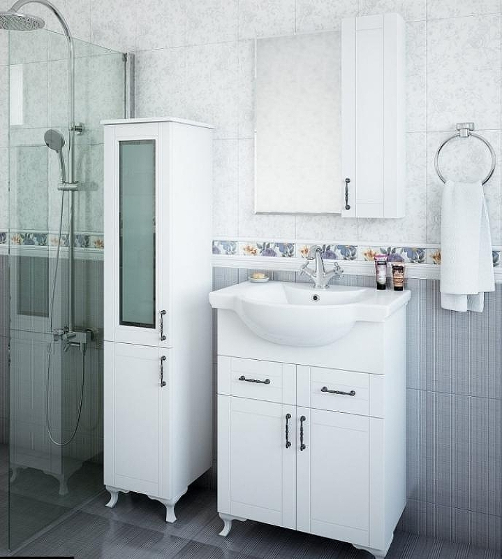 Шкаф пенал Sanflor Глория 32 L С000005722 Белый, купить, цена, заказать, магазин, доставка, скидка, промокод, купить, цена, заказать, магазин, доставка, скидка, промокод