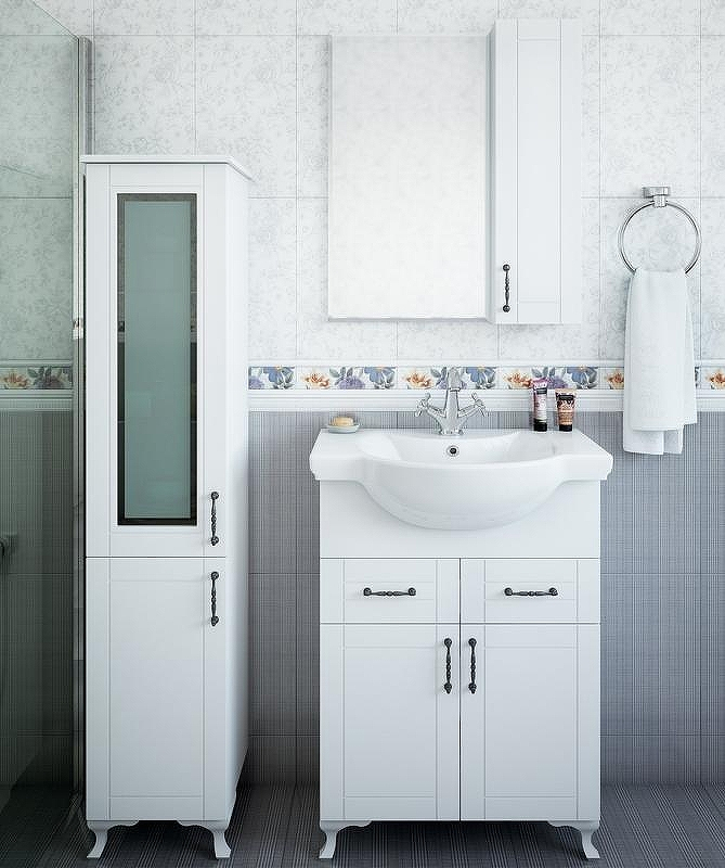 Шкаф пенал Sanflor Глория 32 L С000005722 Белый, купить, цена, заказать, магазин, доставка, скидка, промокод, купить, цена, заказать, магазин, доставка, скидка, промокод