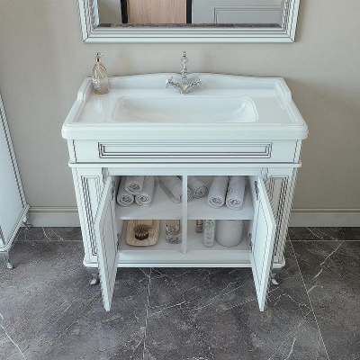 Тумба под раковину Caprigo Fresco 100 10625CH-021.CRM.00.05 Белая матовая