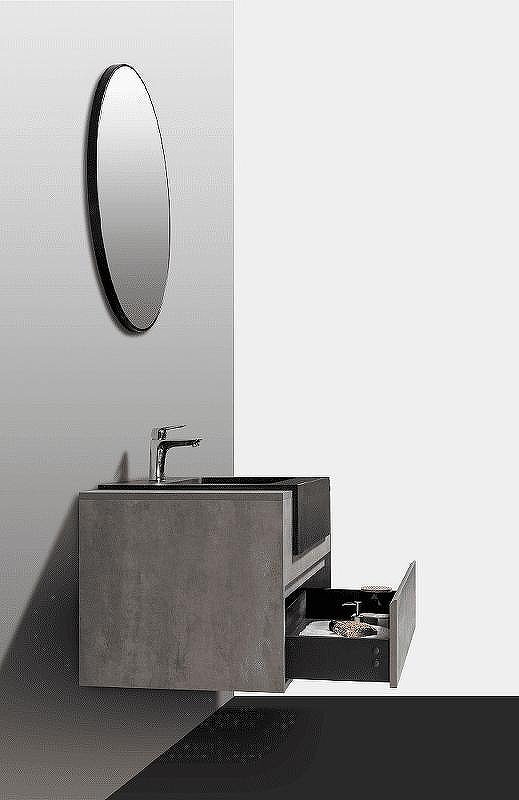 Тумба с раковиной Black&White Universe U903.1000 100 903U1000 подвесная G.ash, купить, цена, заказать, магазин, доставка, скидка, промокод, купить, цена, заказать, магазин, доставка, скидка, промокод