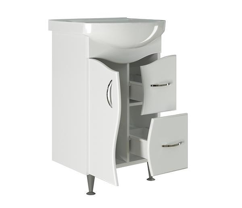 Тумба под раковину Mixline Классик 52 525508 Белая, купить, цена, заказать, магазин, доставка, скидка, промокод, купить, цена, заказать, магазин, доставка, скидка, промокод