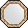 Зеркало Evoform Octagon 70х70 BY 3845 в багетной раме - Барокко золото 106, купить, цена, заказать, магазин, доставка, скидка, промокод, купить, цена, заказать, магазин, доставка, скидка, промокод