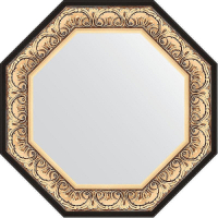 Зеркало Evoform Octagon 70х70 BY 3845 в багетной раме - Барокко золото 106, купить, цена, заказать, магазин, доставка, скидка, промокод, купить, цена, заказать, магазин, доставка, скидка, промокод