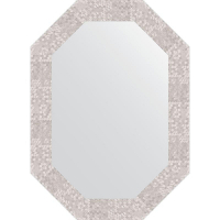 Зеркало Evoform Octagon 52x72 BY 7097 в багетной раме - Соты алюминий 70, купить, цена, заказать, магазин, доставка, скидка, промокод, купить, цена, заказать, магазин, доставка, скидка, промокод