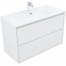 Тумба под раковину Aquanet Милан 100 336370 подвесная Белый глянец, купить, цена, заказать, магазин, доставка, скидка, промокод, купить, цена, заказать, магазин, доставка, скидка, промокод