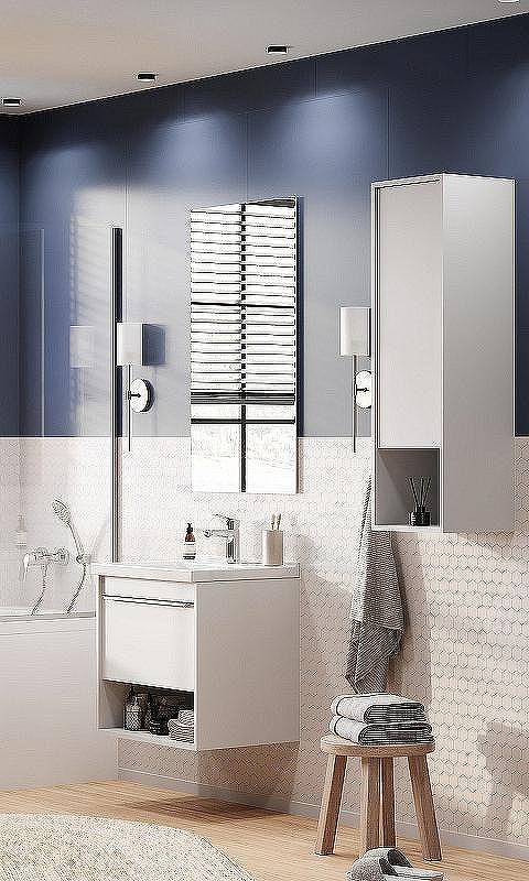 Шкаф пенал Aquaton Хоуп 33 1A287503HP2B0 подвесной Белый матовый, купить, цена, заказать, магазин, доставка, скидка, промокод, купить, цена, заказать, магазин, доставка, скидка, промокод