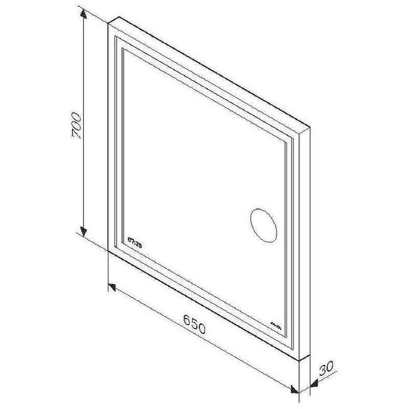 Зеркало AM.PM Gem 65 M91AMOX0653WG с подсветкой с механическим выключателем, купить, цена, заказать, магазин, доставка, скидка, промокод, купить, цена, заказать, магазин, доставка, скидка, промокод