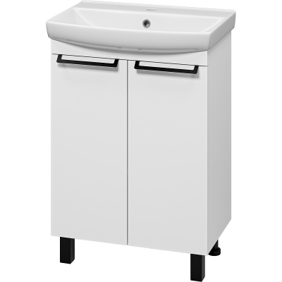 Тумба с раковиной Misty Клермонт 60 УТ000015434 Белая матовая