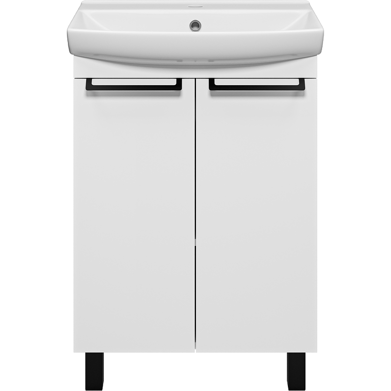Тумба с раковиной Misty Клермонт 60 УТ000015434 Белая матовая, купить, цена, заказать, магазин, доставка, скидка, промокод, купить, цена, заказать, магазин, доставка, скидка, промокод