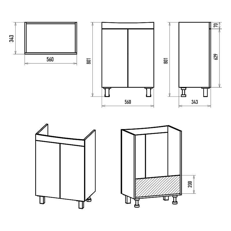 Тумба с раковиной Misty Клермонт 60 УТ000015434 Белая матовая, купить, цена, заказать, магазин, доставка, скидка, промокод, купить, цена, заказать, магазин, доставка, скидка, промокод