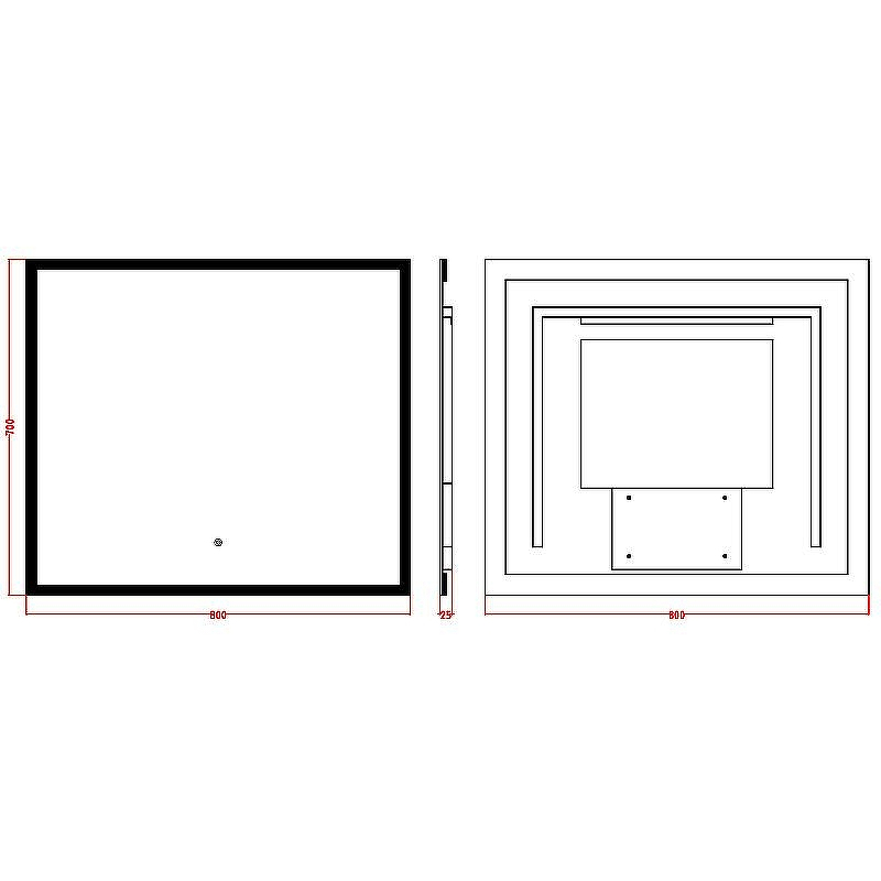 Зеркало Boheme Modern 80x70 544-080 с подсветкой с сенсорным выключателем, купить, цена, заказать, магазин, доставка, скидка, промокод, купить, цена, заказать, магазин, доставка, скидка, промокод