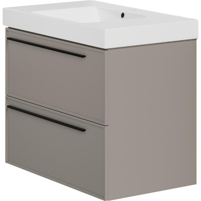 Тумба под раковину La Fenice Elba Twin 80 FNC-01-ELB-C-80-2 подвесная. Бежевая матовая