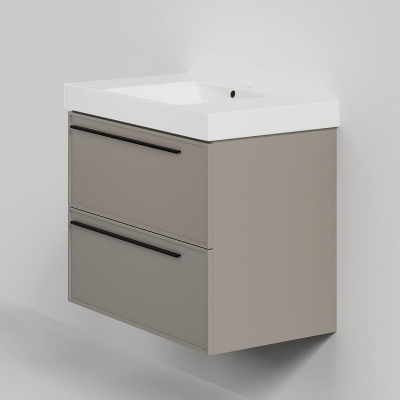 Тумба под раковину La Fenice Elba Twin 80 FNC-01-ELB-C-80-2 подвесная. Бежевая матовая