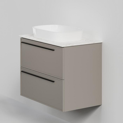 Тумба под раковину La Fenice Elba Twin 80 FNC-01-ELB-C-80-2 подвесная. Бежевая матовая