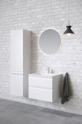 Шкаф пенал Aquatek Вега 35 L AQ70035L-MW подвесной Белый матовый