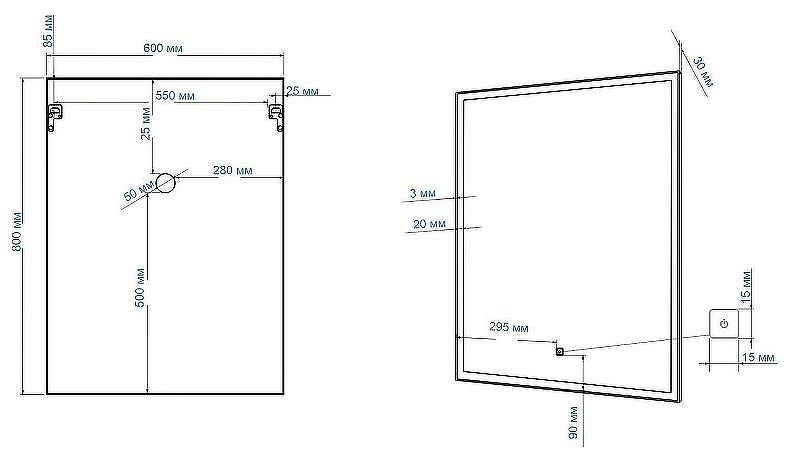 Зеркало Art&Max Arezzo AM-Are-600-800-DS-FC с подсветкой с сенсорным выключателем Хром, купить, цена, заказать, магазин, доставка, скидка, промокод, купить, цена, заказать, магазин, доставка, скидка, промокод