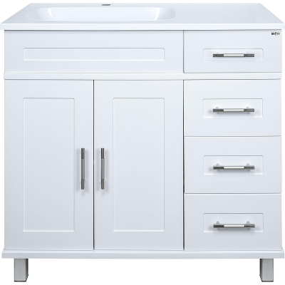 Тумба с раковиной Misty Купер 90 L УТ000010922 Белая