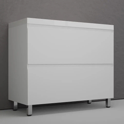 Тумба под раковину Style Line Манхэттен 100 ЛС-00002368 цвет Белый матовый