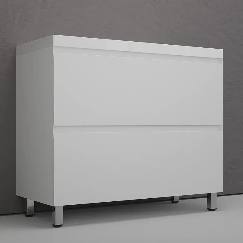 Тумба под раковину Style Line Манхэттен 100 ЛС-00002368 цвет Белый матовый, купить, цена, заказать, магазин, доставка, скидка, промокод, купить, цена, заказать, магазин, доставка, скидка, промокод