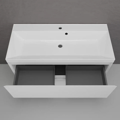 Тумба под раковину Style Line Манхэттен 100 ЛС-00002368 цвет Белый матовый