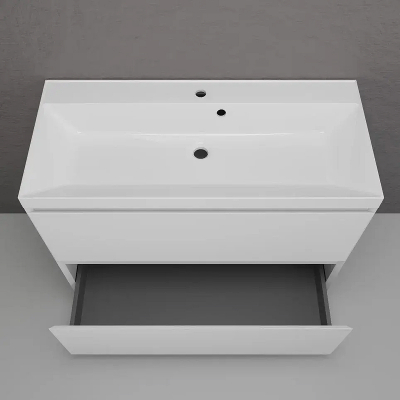 Тумба под раковину Style Line Манхэттен 100 ЛС-00002368 цвет Белый матовый