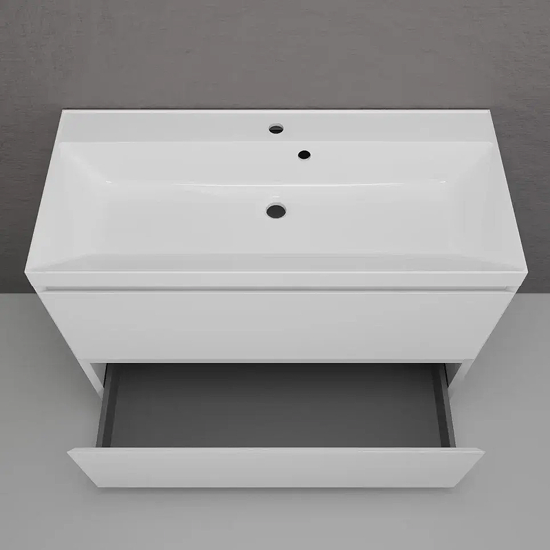 Тумба под раковину Style Line Манхэттен 100 ЛС-00002368 цвет Белый матовый, купить, цена, заказать, магазин, доставка, скидка, промокод, купить, цена, заказать, магазин, доставка, скидка, промокод