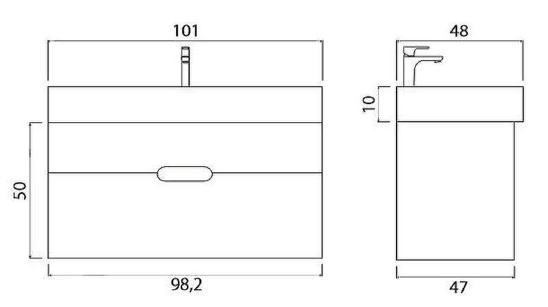 Тумба под раковину Creto Malibu 100 7-1079CapS подвесная Capuchino Soft, купить, цена, заказать, магазин, доставка, скидка, промокод, купить, цена, заказать, магазин, доставка, скидка, промокод