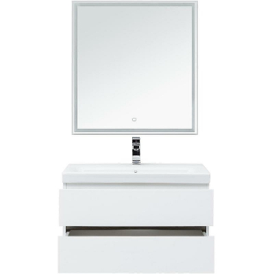 Комплект мебели для ванной Aquanet Беркли 80 258909 подвесной Белый Дуб рошелье